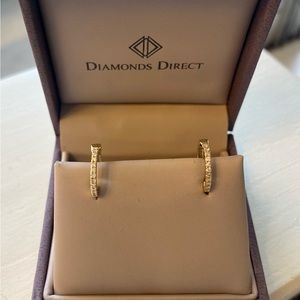Diamond pavè huggie earrings
